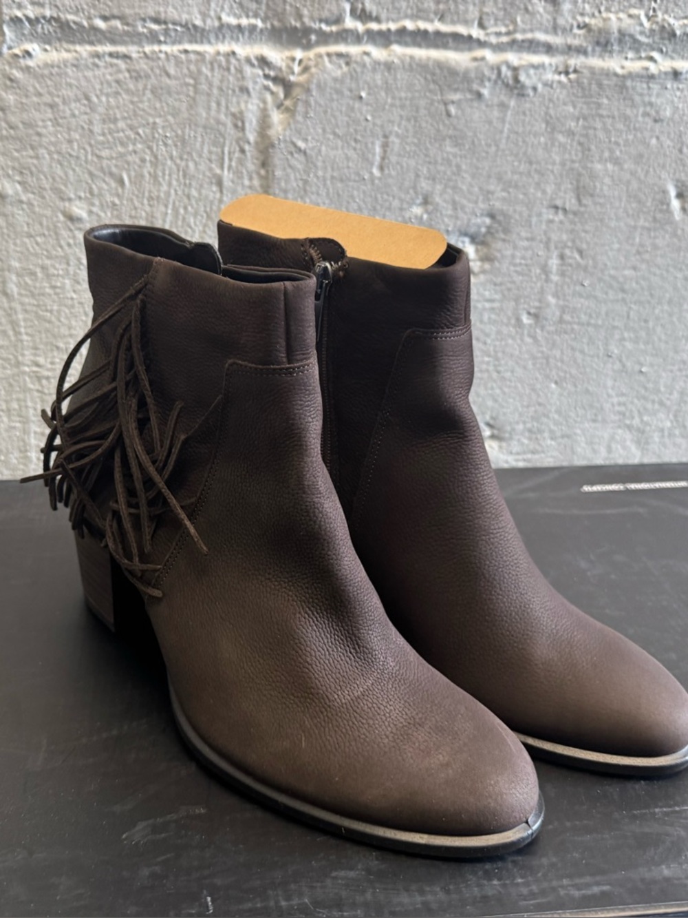 NWT Ecco Women’s Brown Fringe Ankle Boots